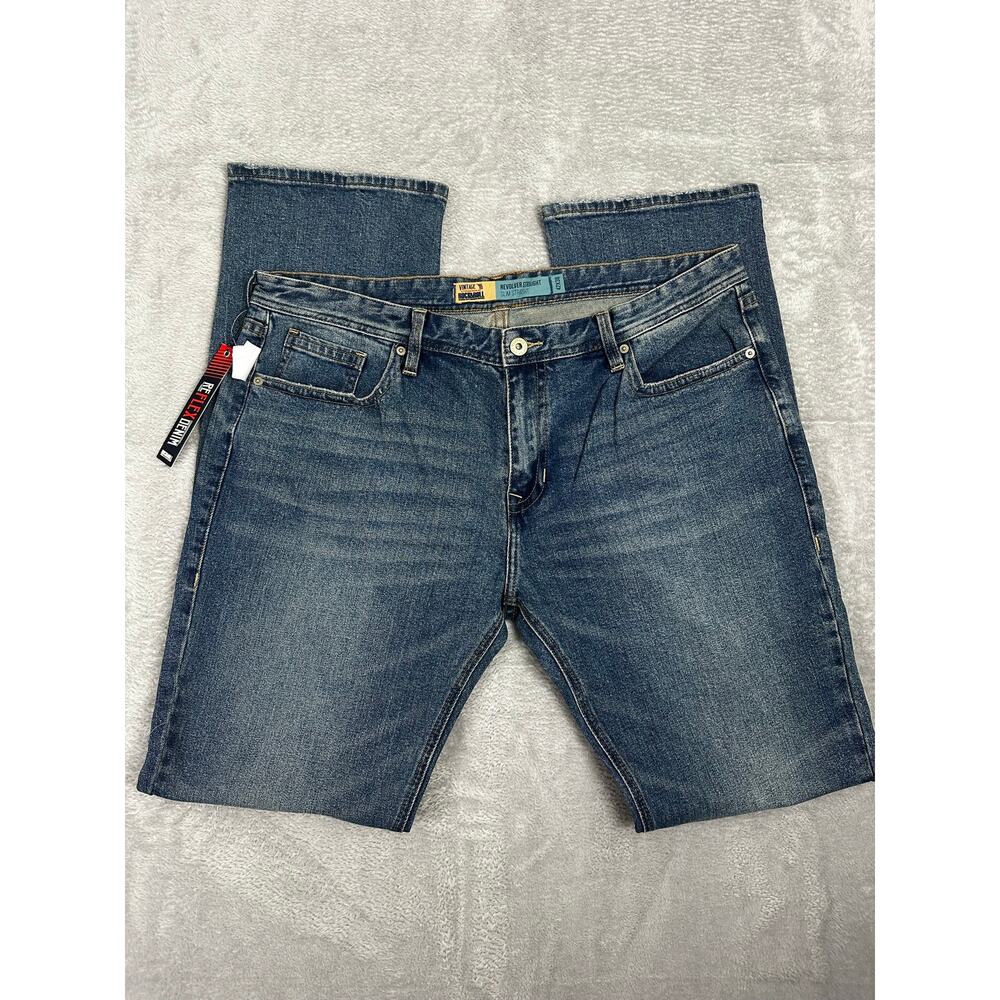 Rock and Roll Denim Revolver Straight Leg  Regular Fit Jeans 42x38 Western